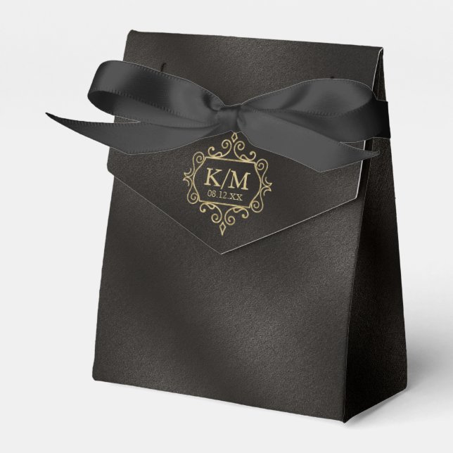 Caixinha De Lembrancinhas Fine Filigree Dourado Wedding ID871 (Frente)