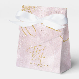 Caixinha De Lembrancinhas Fine Lines Dourado Abstrato Wedding V1 Mauve ID867