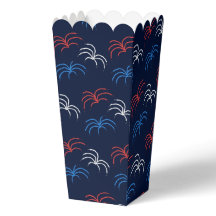 Fireworks Popcorn Box (Marinho Azul, Vermelho e Br