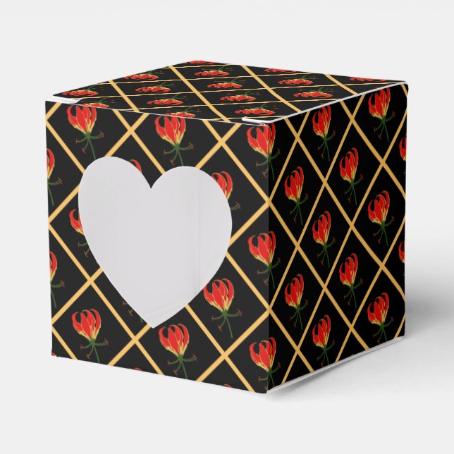 Caixinha De Lembrancinhas Flame Lily Gloriosa Favor Box (Frente)