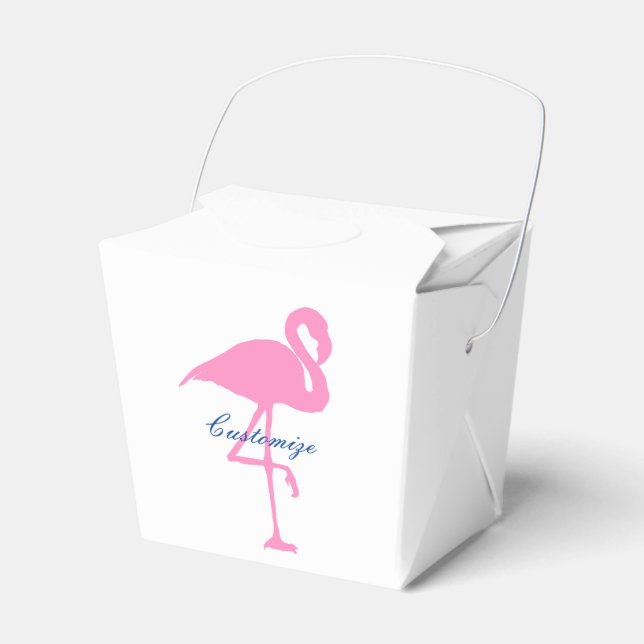 Caixinha De Lembrancinhas Flamingo Thunder_Cove rosa (Frente)