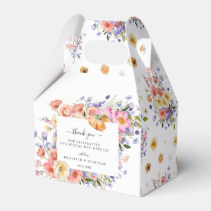 Caixinha De Lembrancinhas Flirty Floral Meadow Casamento Obrigado