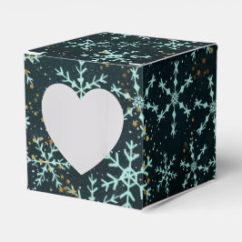 Caixinha De Lembrancinhas Flocos de Neve Brilhantes Branco Azul no Céu Notur