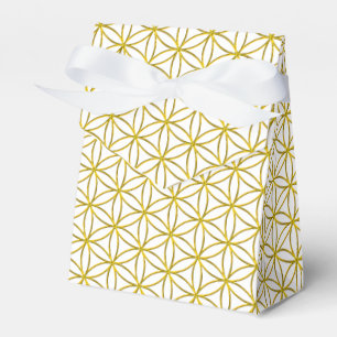 Caixinha De Lembrancinhas Flor da Vida / Blume des Lebens - padrão dourado