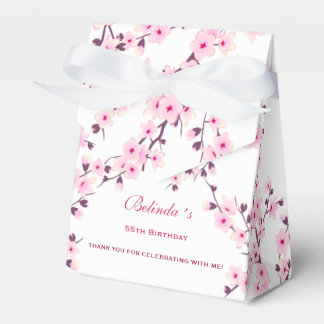 Caixinha De Lembrancinhas Flor de Cerejeira Rosa Branco | Aniversário Person