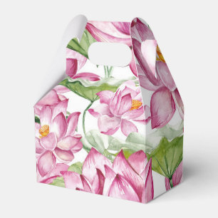Caixinha De Lembrancinhas Flor de Lótus Indiana em Aquarela