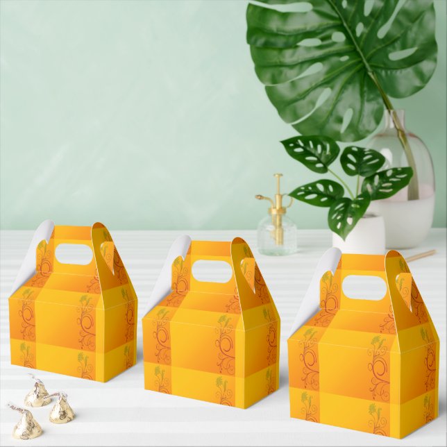 Caixinha De Lembrancinhas Flor Laranja (Múltiplo)