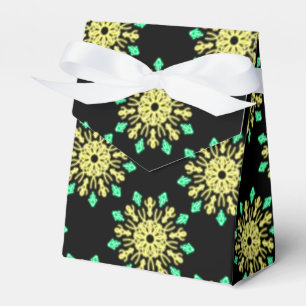 Caixinha De Lembrancinhas Flor néon amarela e verde