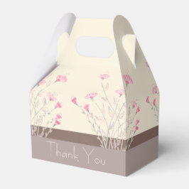 Caixinha De Lembrancinhas Flor Rosa Elegante Com Sorvete E Castanho