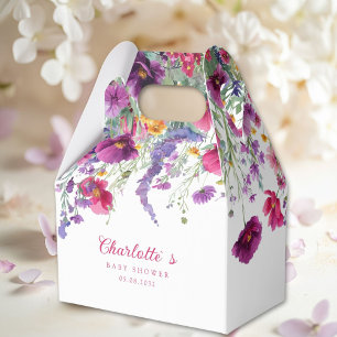 Caixinha De Lembrancinhas Flor silvestre, Chá de fraldas de flor roxa-rosa