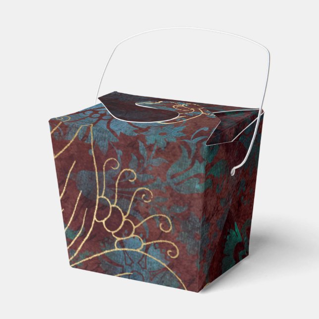 Caixinha De Lembrancinhas Floral Damask Antigo (Frente)