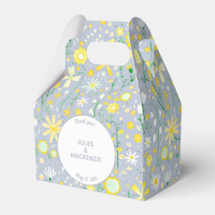 Caixinha De Lembrancinhas Floral de flor selvagem azul botânico
