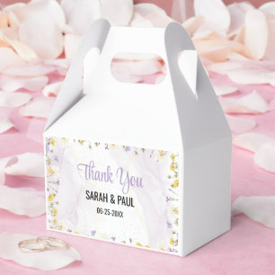 Caixinha De Lembrancinhas Floral Elegante de Primavera Rústica para Casament