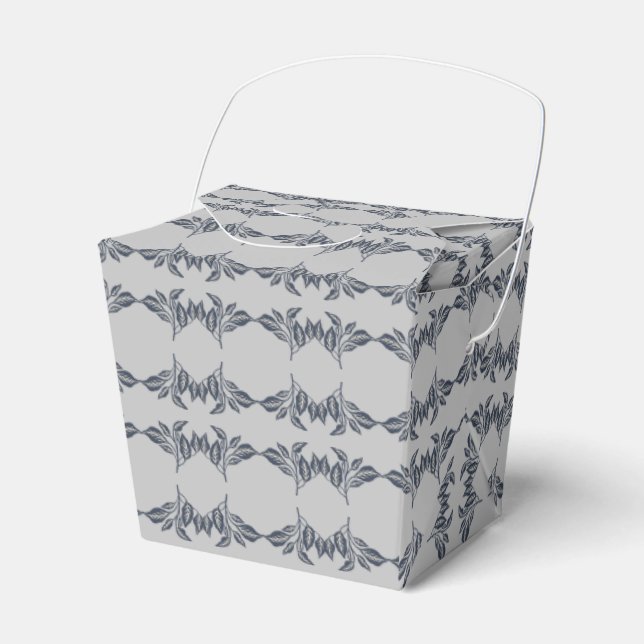 Caixinha De Lembrancinhas Floral Leaf Design (Frente)