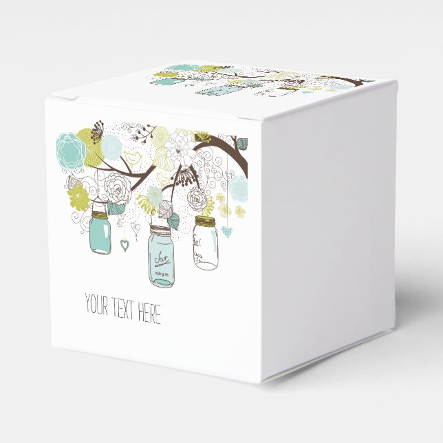 Caixinha De Lembrancinhas Floral Mason Jars (Frente)