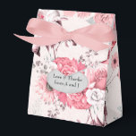 Caixinha De Lembrancinhas Floral Rosa e Prata<br><div class="desc">Caixa de favoritos com temas cor-de-rosa e rosa prateado personalizável para suas especificações de evento.</div>