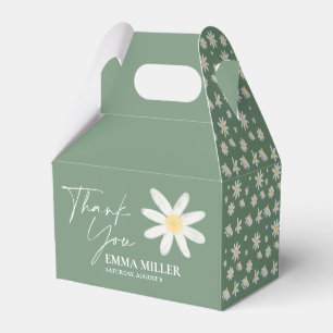 Caixinha De Lembrancinhas Floral Sage Verde Obrigado