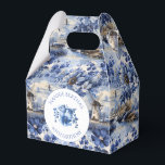 Caixinha De Lembrancinhas Floral Vintage Azul Moinho de Vento Chinoiserie Ho<br><div class="desc">Caixa de Lembrancinha de Aniversário do Moinho de Vento | Embalagem Elegante para Festa. Esta caixa de lembrancinha vintage do moinho de vento holandês em azul chinês é inspirada na decoração floral e de moinhos de vento em azul de Delft. Com arranjos florais intrincados e paisagens azuis serenas com moinhos...</div>