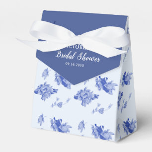 Caixinha De Lembrancinhas Flores Azuis Elegantes - Refrigeração Moderna
