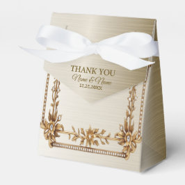 Caixinha De Lembrancinhas Flores de Dimons de Retângulo de Ornamentado Doura