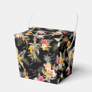 Caixinha De Lembrancinhas Flores de Hibiscus em Black Take Out