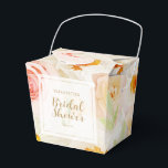 Caixinha De Lembrancinhas Flores de Jardim Chic para Chá de Noiva<br><div class="desc">Lindas caixas de lembrança em estilo takeout para chá de noiva apresentam elegantes flores de jardim em aquarela e seus detalhes em letras chiques. Vários tamanhos disponíveis. Itens CORRESPONDENTES em nossa coleção.</div>