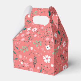 Caixinha De Lembrancinhas Flores De Outono Bonitas Ilustração Padrão Floral