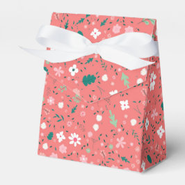 Caixinha De Lembrancinhas Flores De Outono Bonitas Ilustração Padrão Floral