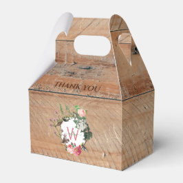 Caixinha De Lembrancinhas Flores De Vintagem De Madeira Rústica Monogramada