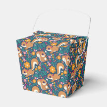 Flores e esquilos de primavera