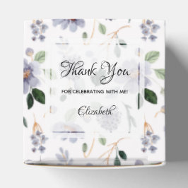Caixinha De Lembrancinhas Flores Lilases Roxas em Aquarela