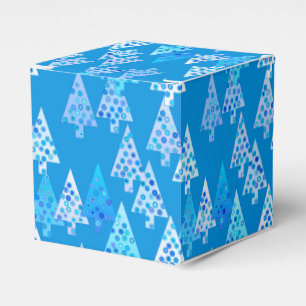 Caixinha De Lembrancinhas Flores modernas de Natal - azul-ceruliano
