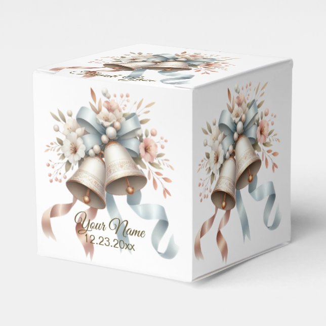 Caixinha De Lembrancinhas Flores para casamentos Belts Azuis Rosa Bonitos Be (Frente)