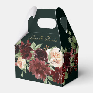 Caixinha De Lembrancinhas Flores Rusticas Amor e Agradecimento Terracota M