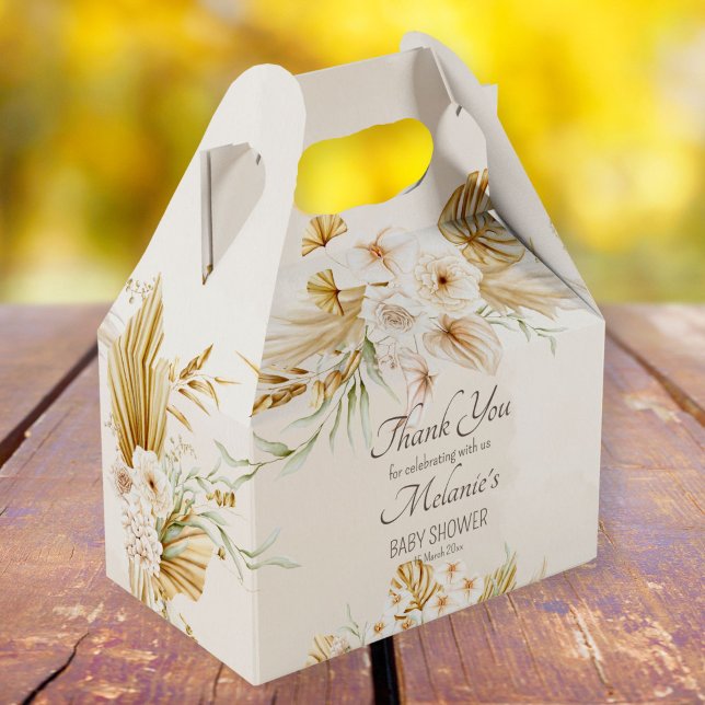 Caixinha De Lembrancinhas Flores secas de vassoura ouro pastel (Criador carregado)