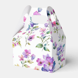 Caixinha De Lembrancinhas Flores silvestres cor-de-rosa-rosa-Elegante