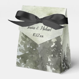 Caixinha De Lembrancinhas Floresta Florestal de Aquarela