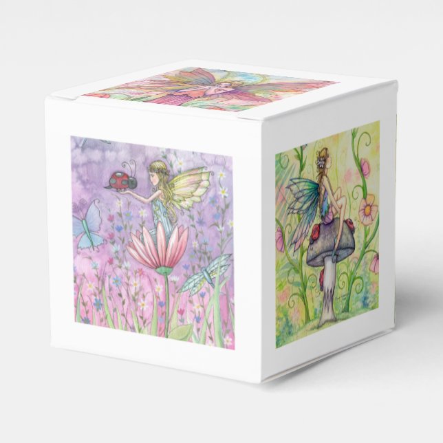 Caixinha De Lembrancinhas Flower Fairies Fantasy Art Favor Box (Frente)