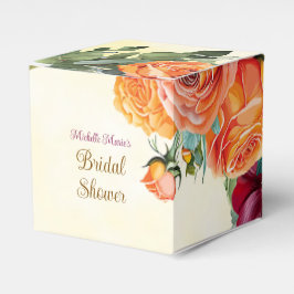 Caixinha De Lembrancinhas Flowery Fall Bridal Shower Favor Box