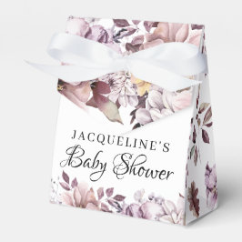 Caixinha De Lembrancinhas Folhagem de Flores Roxas do Outono Elegante