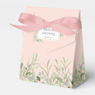 Caixinha De Lembrancinhas Folhagem Verde Elegante Chuveiro de Noiva Rosa Cor