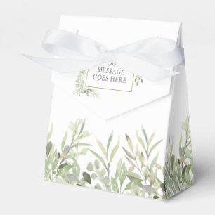 Caixinha De Lembrancinhas Folhagem Verde Elegante Personalizada