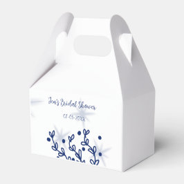 Caixinha De Lembrancinhas Folhas de estrelas azuis luxo real chá de noiva 