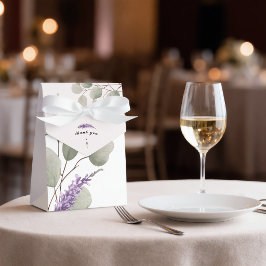 Caixinha De Lembrancinhas Folhas de Eucalipto Lavanda Elegantes