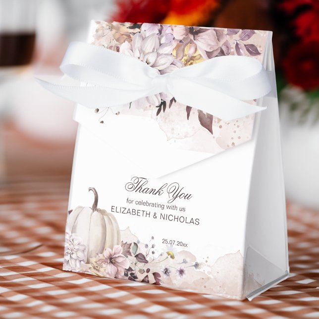 Caixinha De Lembrancinhas Folhas de outono abóbora cores pastéis obrigado (Fall foliage pumpkin pastel colors thank you favor boxes)