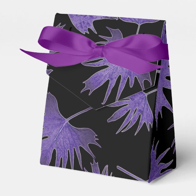 Caixinha De Lembrancinhas Folhas de vinha de canário roxo (Frente)