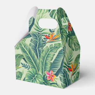 Caixinha De Lembrancinhas Folhas e flores tropicais de banana monstera