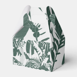 Caixinha De Lembrancinhas Folhas tropicais traçadas à mão.