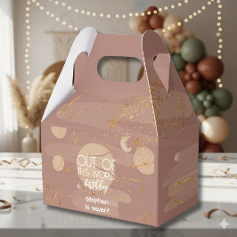 Caixinha De Lembrancinhas Fora deste aniversário do espaço mundial