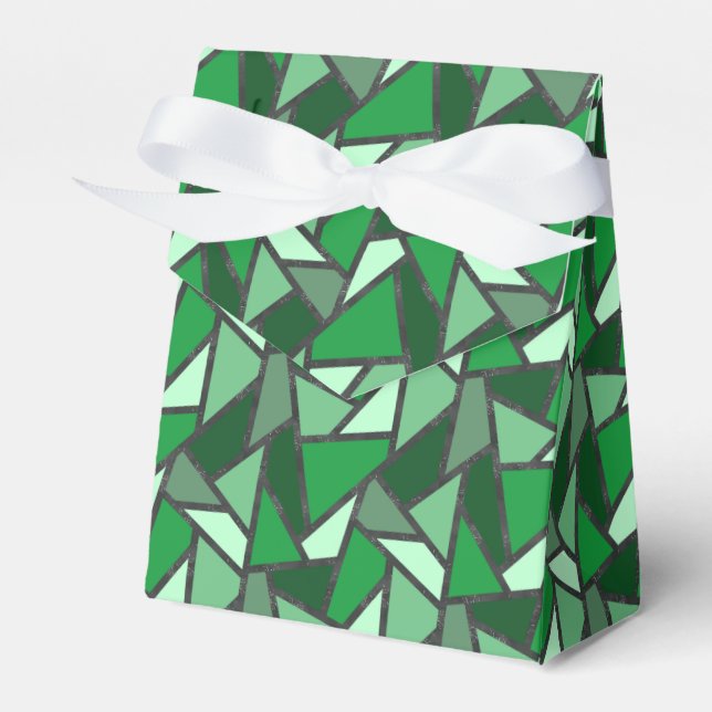 Caixinha De Lembrancinhas Formas de vidro coloração verde (Frente)